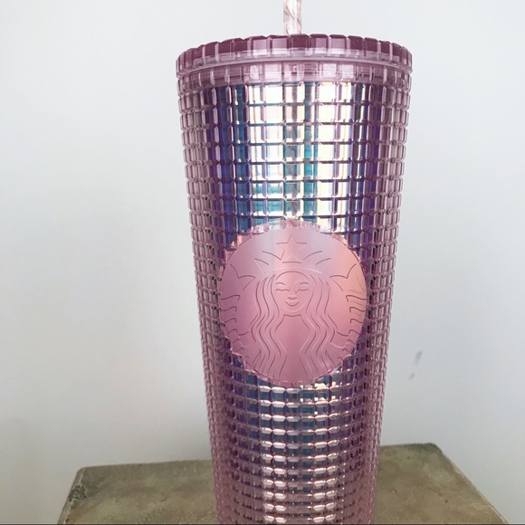 Starbucks Holiday 2020 Pink Gride Cold Cup 24 oz - Picture 3 of 6